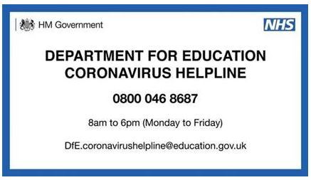 DfE helpline